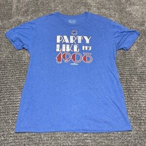Majestic Chicago‎ Cubs 2016 World Series 1908 Graphic Mens T Shirt 2X Blue